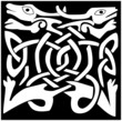 A vector illustration of a Celtic animal with a beautiful design