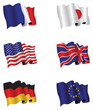 set of flags set of flags