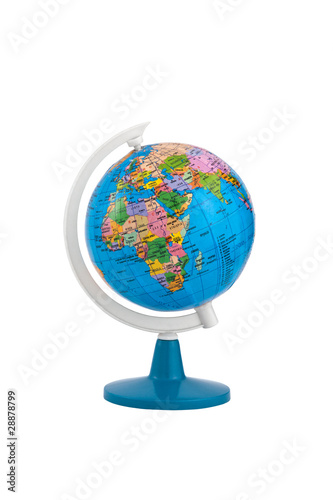 Photo: Terrestrial globe isolated Terrestrial globe isolated