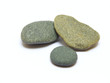 Three gary stones isolated on white background