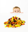 Child looking at candy