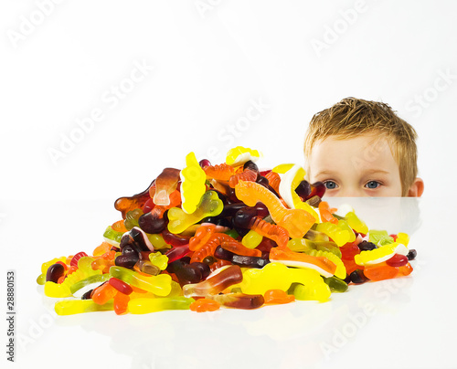 Photo: Child looking at sweets Child looking at sweets