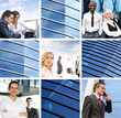 A collage of many different young business people A collage of many different young business people