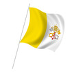 Flag of the Vatican City with pole flag Flag of the Vatican City with pole flag