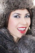Beautiful woman in a fur coat