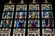 Stained glass - Saint Barbara, Ana, Joachim and Maria