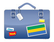 Travel Suitcase Gabon flag Travel Suitcase Gabon flag