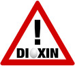 Straßenschild Dioxin weißes Ei