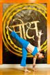 beautiful woman yoga teacher