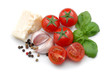 Tomatoes, basil, garlic and parmesan cheese Tomatoes, basil, garlic and parmesan cheese