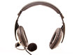 Headphones on a white background
