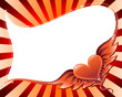 Flying heart background Flying heart background
