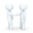 Vector: 3d characters hand shaking 3d characters hand shaking