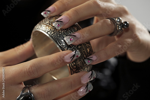 Photo: Bracelet in hands Bracelet in hands