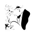 couple amoureux qui s'embrasse dans la bouche couple amoureux qui s'embrasse dans la bouche