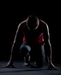 Athlete ready to start