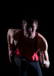 Young male athlete running