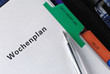 Kalender mit Deckblatt "Wochenplan"