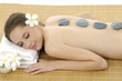 Attractive woman getting spa treatment