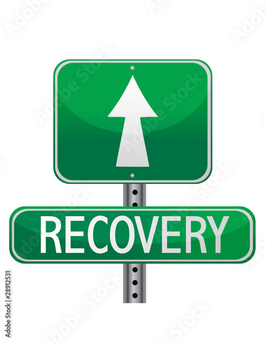 Ilustración: recovery street sign recovery street sign