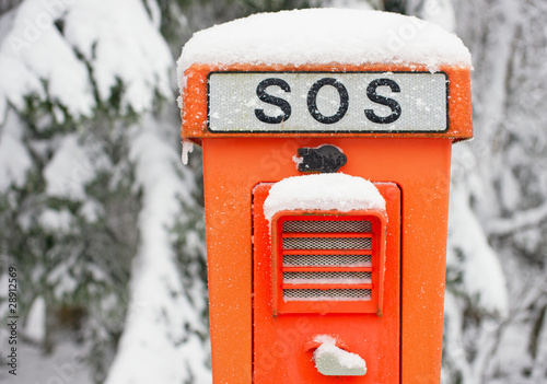 Photo: SOS Telefon im Winter - SOS Telephone SOS Telefon im Winter - SOS Telephone