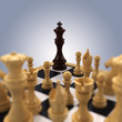 A fényképek részletei Chess king cornered by all white chess pieces