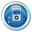 Music player with headsets icon