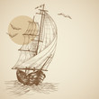 Vintage sailboat