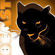 Artistic background with black puma.