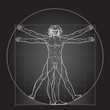 The Vitruvian man (Black Invert version)