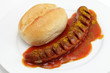 Currywurst mit Brötchen