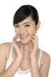 Close-up of beautiful woman face