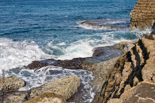 Photo: Waves and sea foam Waves and sea foam