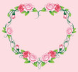 heart roses border. art work