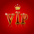 VIP gold letters.