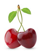 Pair of heart-shaped sweet cherries