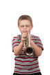 Boy Blowing Trumpet