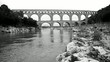 le pont du gard.... noir et blanc