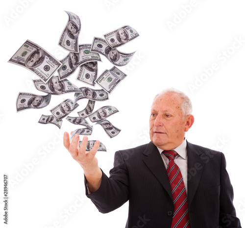 Photo: Businessman holding money Businessman holding money