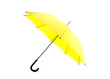 Yellow umbrella isolated on white background.