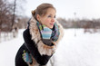 Close-up winter portrait of a lady