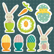 Vektor: collection of easter theme stickers ,vector illsutration collection of easter theme stickers ,vector illsutration