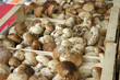 Boxes with porcini mushrooms