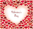 Valentine heart frame created from a bunch of hearts