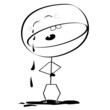 cartoon man with a big head