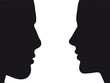 Silhouette of man and woman | Vector.eps 8