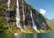 Yacht in Norwegian fjord