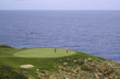 Golf green and sea
