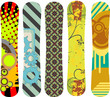 Vector pack of snowboard designs
