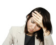 Young businesswoman with headache